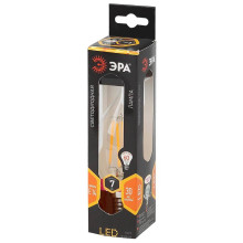 Лампа светодиодная филаментная ЭРА E14 7W 2700K прозрачная F-LED BXS-7W-827-E14 Б0027944