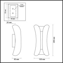 Уличный настенный светодиодный светильник Odeon Light Hightech Krista 3886/6WG