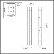 Настенный светодиодный светильник Odeon Light Hightech Mirada 6680/12WL