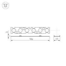Экран линзованный Arlight SL-LINE-W20-55deg-540 041793