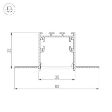 Профиль Arlight SL-LINIA32-FANTOM-2000 ANOD 027158