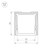 Профиль Arlight SL-SLIM20-H20-2000 ANOD 023722