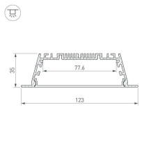 Профиль с рассеивателем Arlight ARH-POWER-W120-F-2000 ANOD 027928