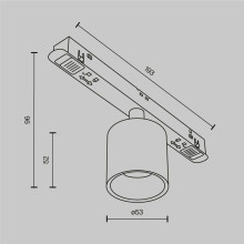 Трековый светодиодный светильник Maytoni Technical Exility Alfa S TR132-2-7W3K-W