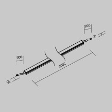 Уличный токоведущий светильник Maytoni Line Elasity IP O-TR001-LL-L20W3K