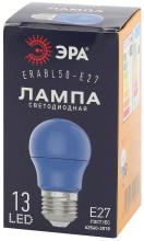 Лампа светодиодная ЭРА E27 3W 3000K синяя ERABL50-E27 Б0049578