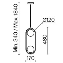 Подвесной светильник Maytoni Ring MOD013PL-02BS1