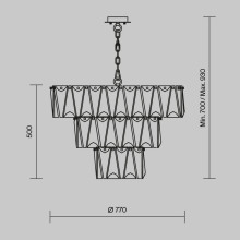 Подвесная люстра Maytoni Puntes MOD043PL-18G