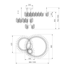 Подвесной светодиодный светильник Bogates Farfalla 90374/3