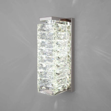 Настенный светодиодный светильник Eurosvet Blitz 40259 Led хром/ прозрачный хрусталь Strotskis