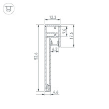 Профиль Arlight Plintus-H54B-2000 White 046141