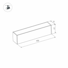 Трековый светодиодный светильник для магнитного шинопровода Arlight Mag-Flat-45-L405-12W Warm3000 026948