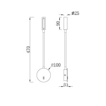 Бра Maytoni Technical Stem C035WL-L3MG3K