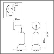 Бра Odeon Light KERAMA 5054/1WC