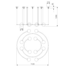 Подвесная люстра Bogates Brook 360/12