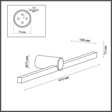 Подсветка для зеркал Odeon Light Hightech Abri 6624/8WL