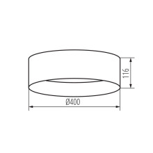 Потолочный светодиодный светильник Kanlux RIFA LED17,5W NW GR/G 36466