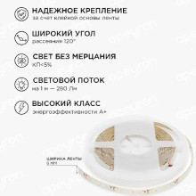 Светодиодная влагозащищенная лента Apeyron 4,8W/m 60LED/m 5050SMD теплый белый 5M 10-27