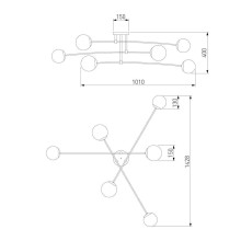 Потолочная люстра Eurosvet Netz 30181/6 черный